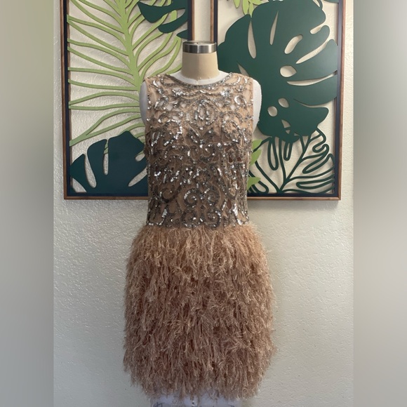 ASOS Edition sequin& feather dress NWT - Picture 3 of 10